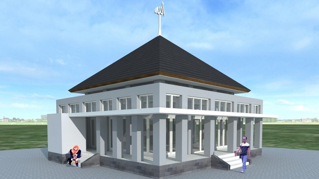 desain mushola 2 lantai